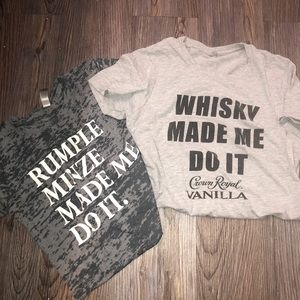 Lot of 2 Alcohol Shirts